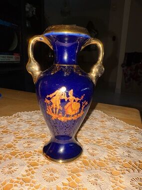 Limoges 6" Vase With Victorian Pattern - Beautiful Bud Vase